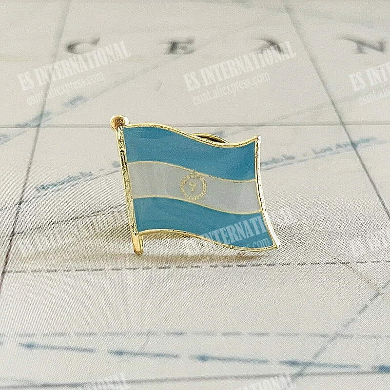 Flaga narodowa Argentyny Kryształowa epoksydowa metalowa emalia Odznaka Broszka Kolekcja Pamiątkowe szpilki do klapy Akcesoria Rozmiar 1,6 * 1,9 cm