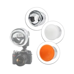 Lambency Flash Diffuser for Speedlite Universal Flash Diffuser White + Orange + Silver Dome Cover Set Transparent / Translucent