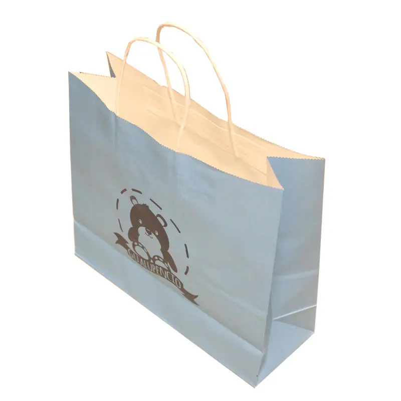 Kraft Paper Bags with Custom Printed, Recyclable Logo, Gift, 32x25x11cm