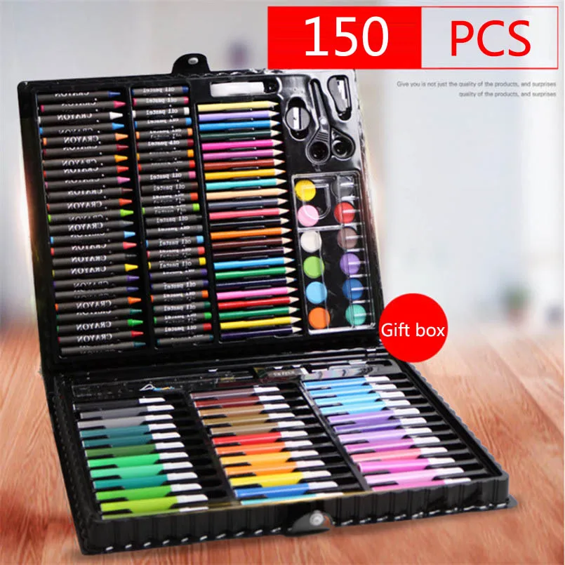 150PCS Creative Painting Graffiti Paint Brush Set Art Toy Children Daily Entertainment Drawing Education Toys For Kids Gift Box