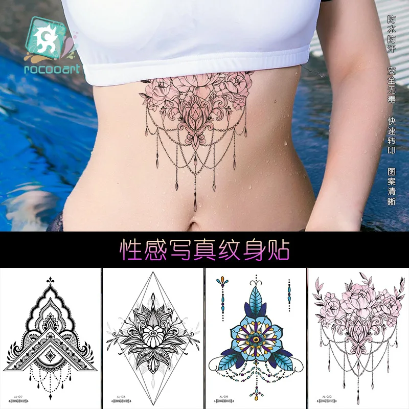 tatoo underboob fashion tattoos jewelry body stickers egypt arabic indian mandala temporary tattoo sticker underboob sexy tatoo