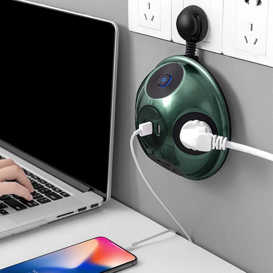 Wielofunkcyjne USB Desktop Panel gniazda Cartoon porowata wtyczka do użytku domowego z blokiem zacisk kablowy