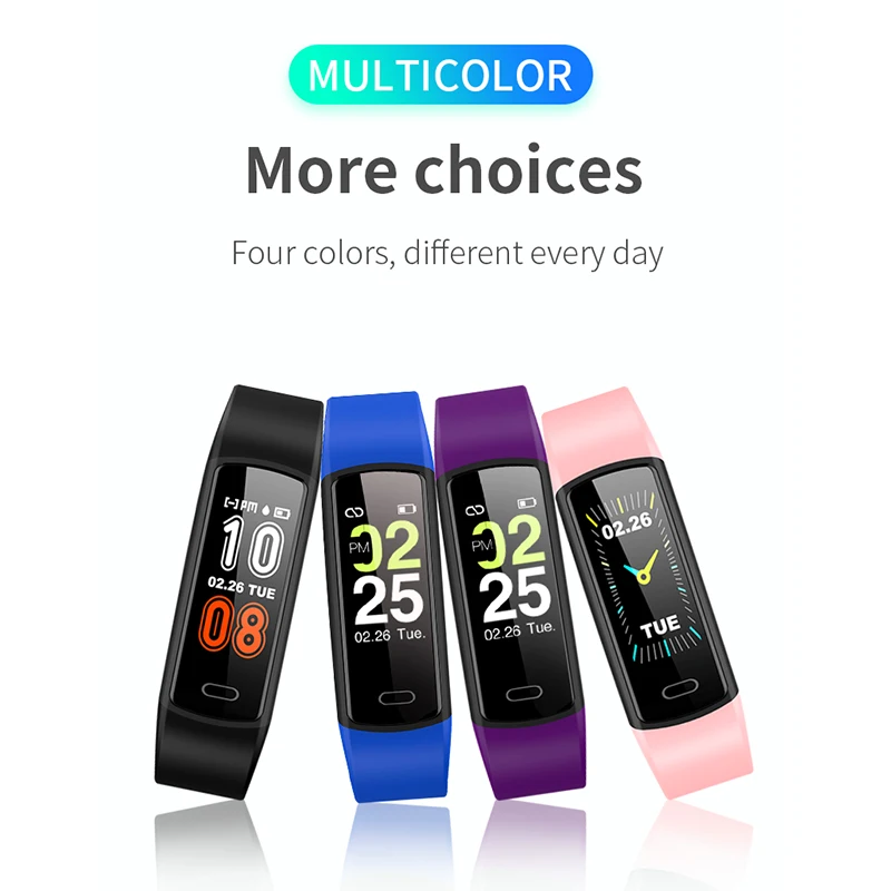 Smart Barcelet Watch Heart Rate Tracking IP67 Waterproof Sport Wristband Men Fitness Pedometer Watches for Xiaomi Huawei