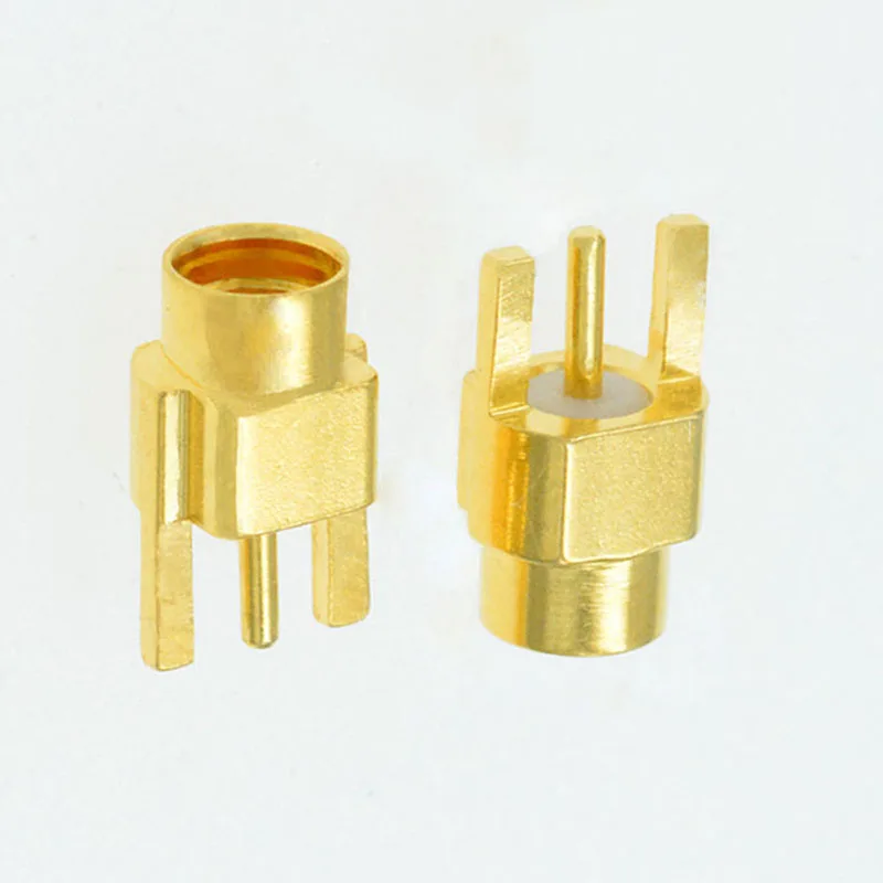 

100PCS MMCX Type Female Jack Edge PCB Mount 3 Pin Straight RF Coaxial Adapter Connector