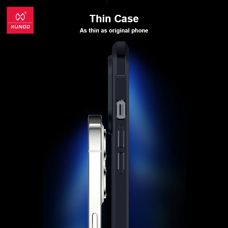 XUNDD - Funda protectora para iPhone 14 11 12 13 Pro Max12 Mini, funda Airbag a prueba de golpes, protección para cámara y pantalla, parte trasera transparente