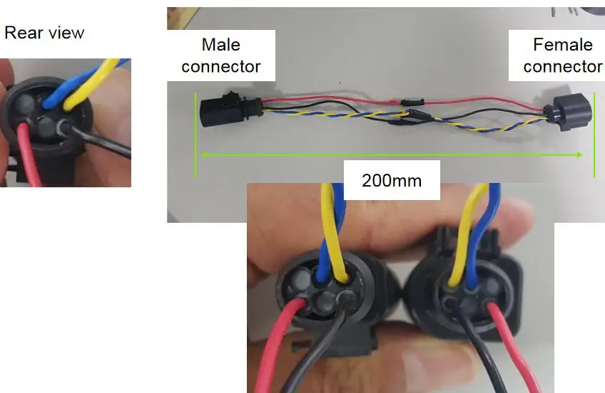 Free shipping 6 way 6 PIN male female Connector Wire Pigtail 4H0973713  3B0973813 3B0 973 813