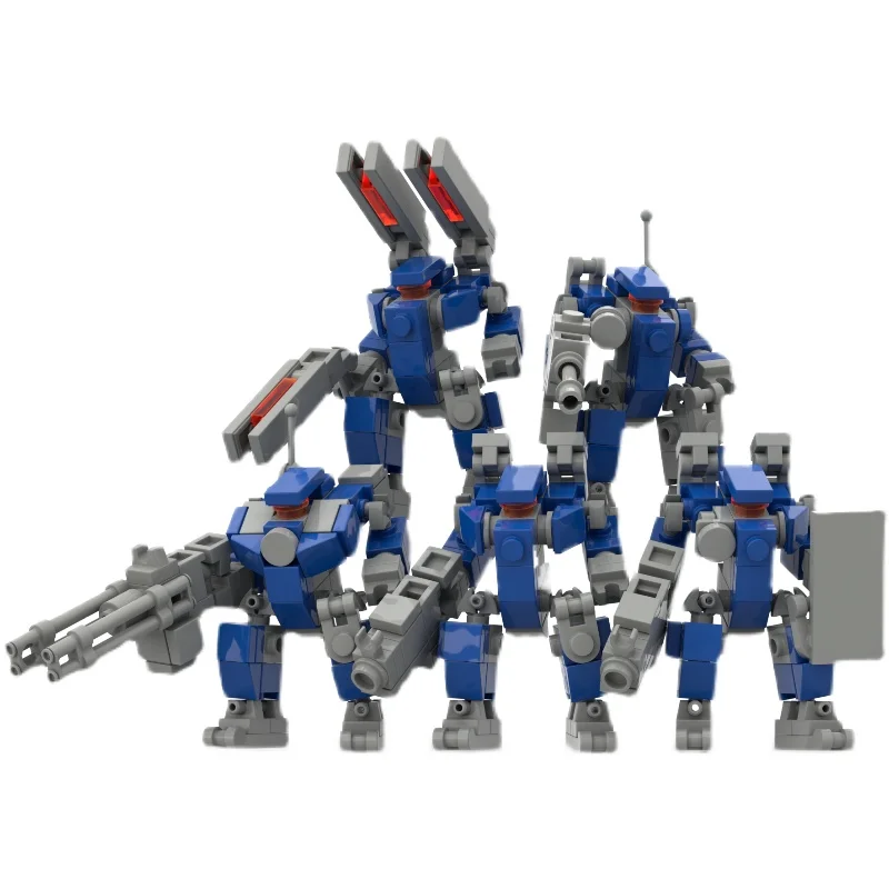 5Types/Set DIY STEM MOC Mecha Model Assembly Small Particle Building Blocks Educational Toy Set