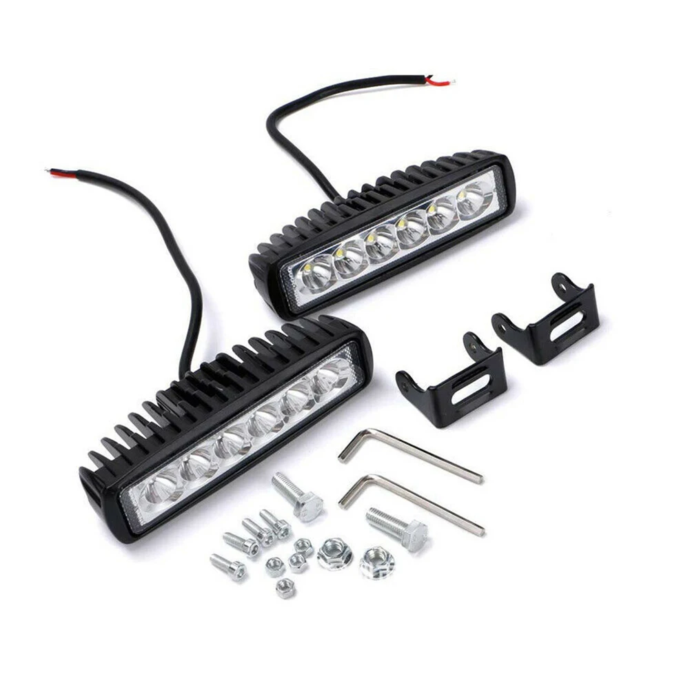 1/2Pcs 6 LED 12W Car DRL Work Lights Spotlight Universal Offroad Automobile Truck Driving Fog Spot Lamp Headlight Light Bar