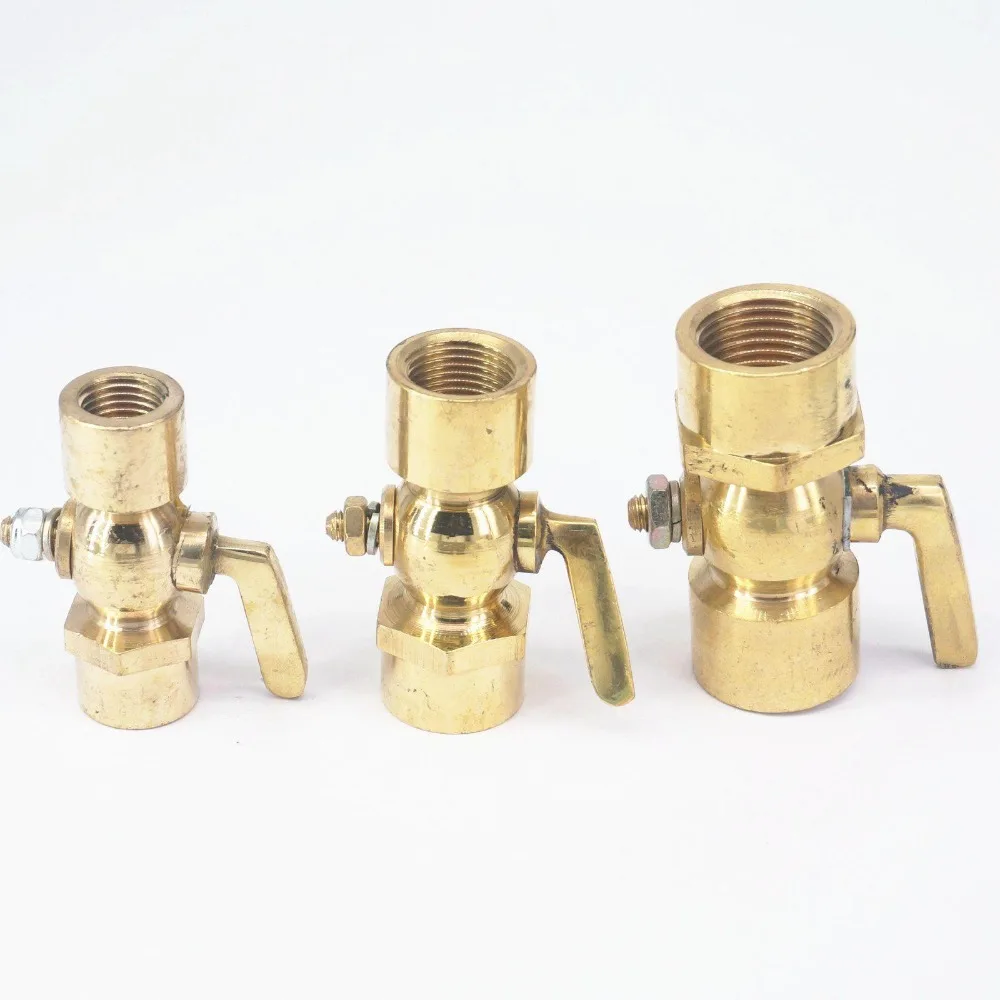 1/4 "3/8" 1/2 "BSP Innengewinde Messing Ablauf petcock Abschaltung Ventil Für Kraftstoff Gas Öl Luft – Detail 4