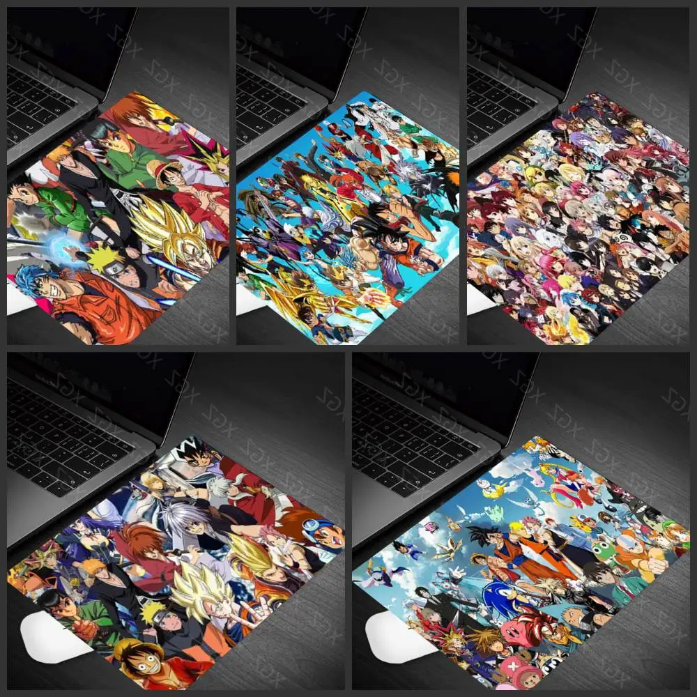 Yzuoan Small Mouse Pad Gaming Anime Group Photo Soft Nature Rubber Mice Mats Computer PC Laptop Mouse Pad for Desktop Game Mat