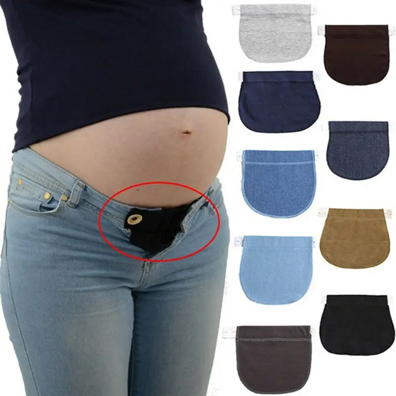 Women Pregnancy Button Belt Pants Extension Buckle Pregnant DIY Apparel Sewing Supplies 1 Pc