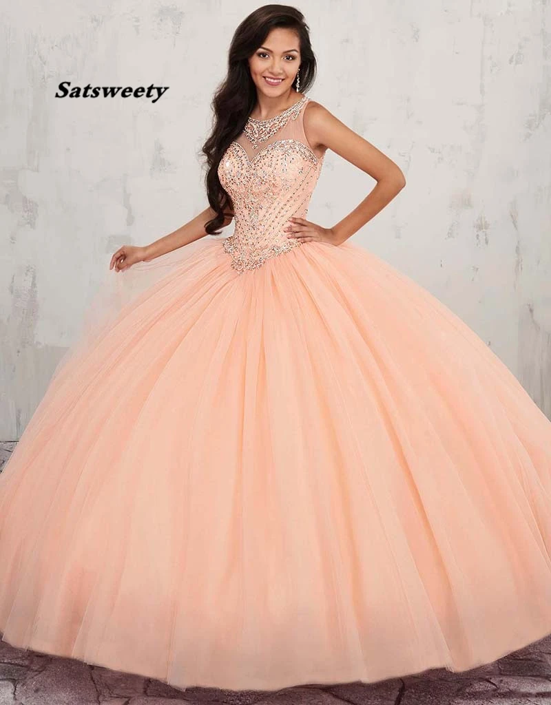 2022 Đính Hạt Tinh Thể Bầu Quinceanera Áo Lỗ Khóa Lưng Sweet 16 Đầm Dạ Hội Đảng Đồ Bầu Plus Kích Thước