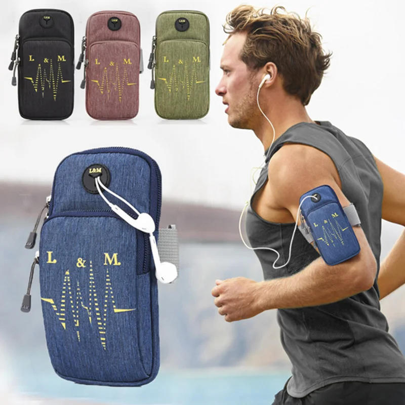 Outdoor Zipper Sport Phone Holder Case for NUU Mobile G5 M19 X6 Plus R1 A7L Waterproof Armband Running Gym Pocket Arm Band