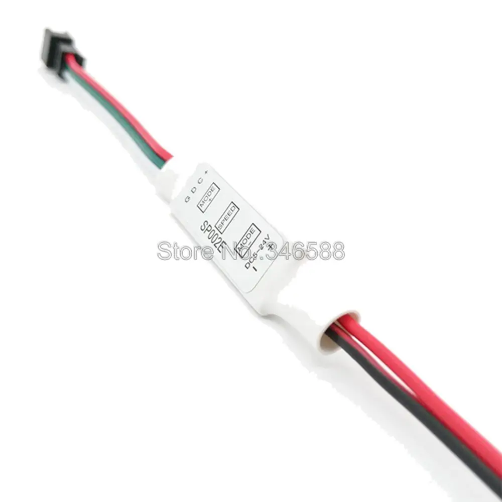 DC5V-24V LED Controller SP002E 3 Keys Mini Pixel Controller Wire DC USB Interface 600 Pixels for WS2812B WS2811 LED Strip Light