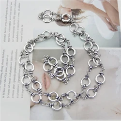 1Meter Bohemen Antiek Zilver Kleur Ketting Armband Handtas Ketting Vrouwen Vintage DIY Sieraden Kettingen Big Size