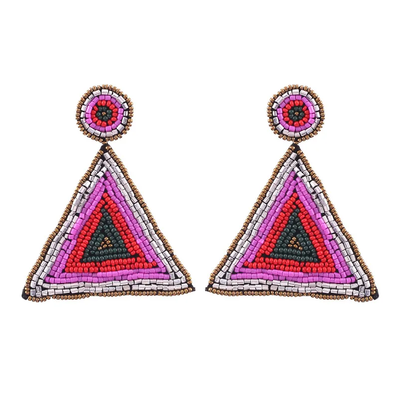 Sehuoran 2019 Новинка Aretes висячие серьги женские Бохо Ручной Работы Висячие серьги девушка треугольник эффектные ювелирные изделия подарок оптовая продажа