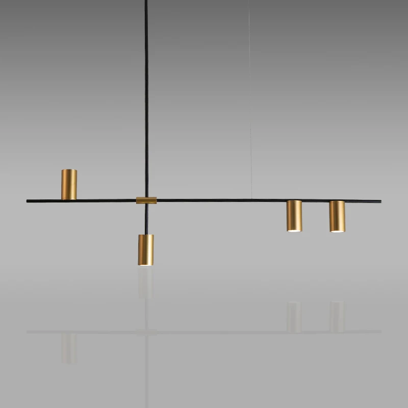 Modern Black Gold LED Pendant Chandelier for Bedroom Living Room Loft Entrance Hall Kitchen Dining Room Nordic Home Decor WF