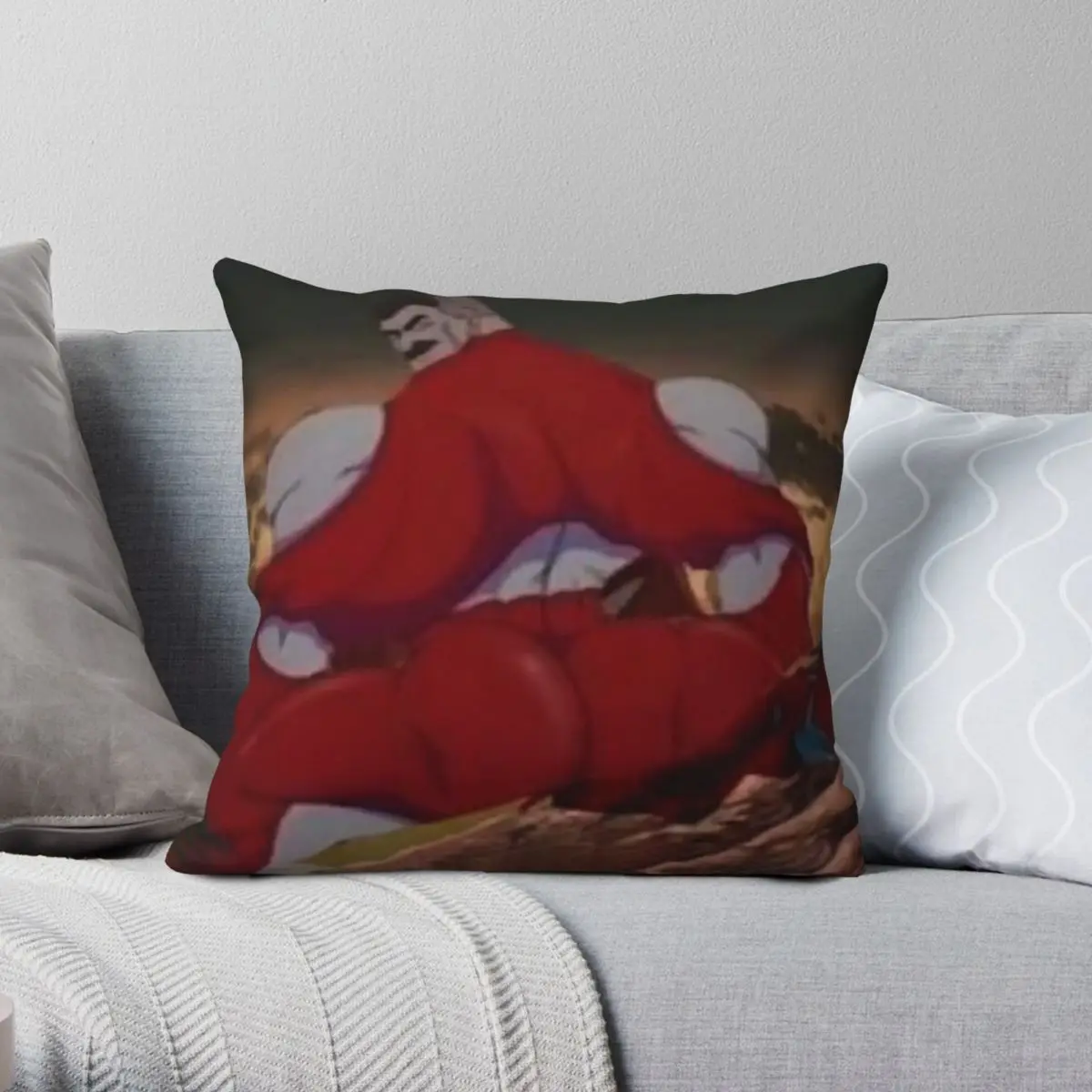 Invincible Thicc Omni-Man Square Pillowcase Polyester Linen Velvet Pattern Zip Decor Home Cushion Case