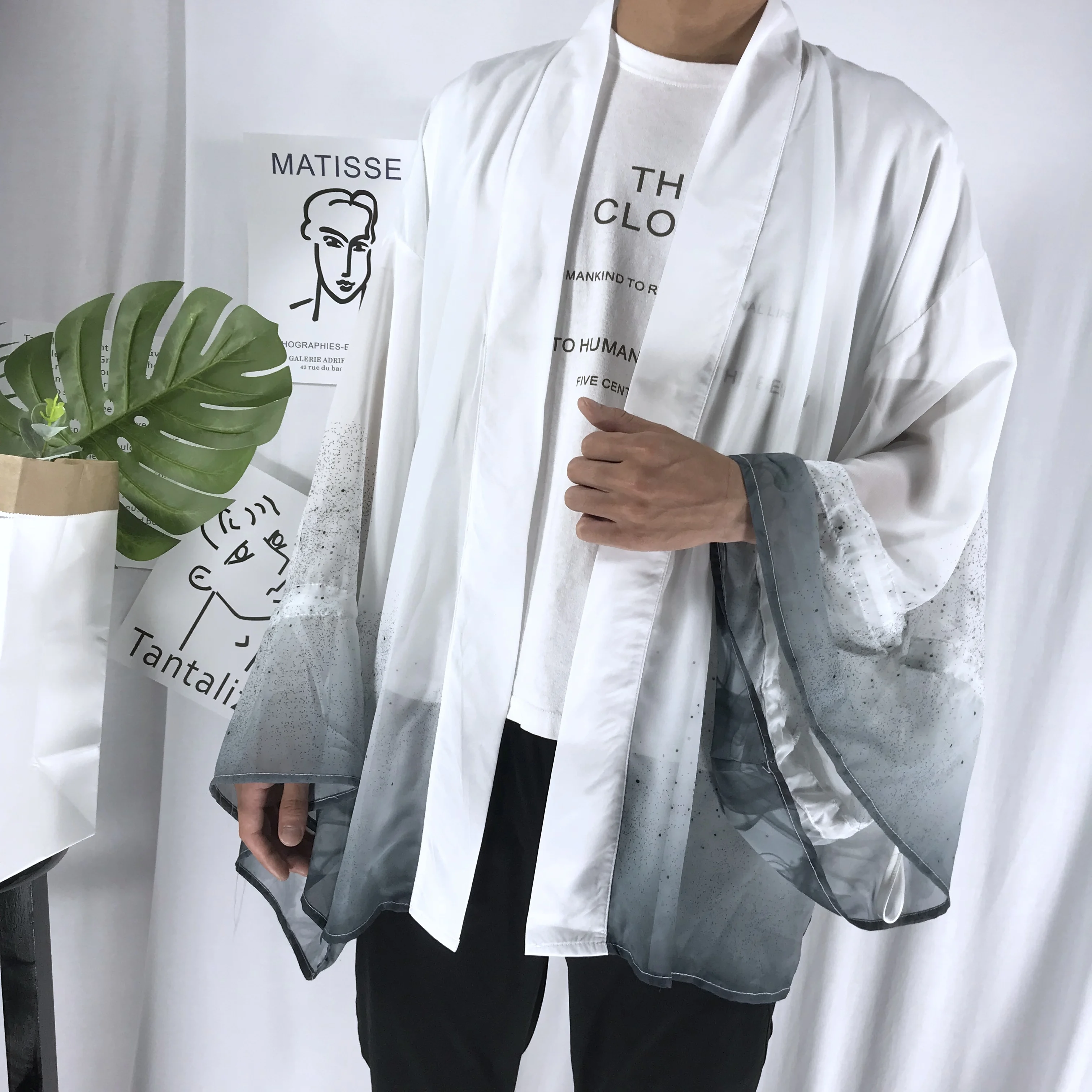 Japanese Kimono Cardigan For Woman Man Haori Woman Thin Chiffon Coat Summer Loose Blouse