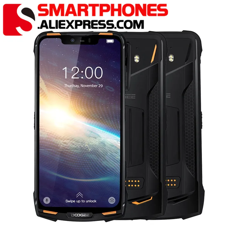 DOOGEE S90 Pro Android 9.0 Smartphone Helio P70 Octa Core 6.18 FHD+ IP68 Wireless Charge 6GB 128GB 16MP 4G Dual SIM Mobile Phone