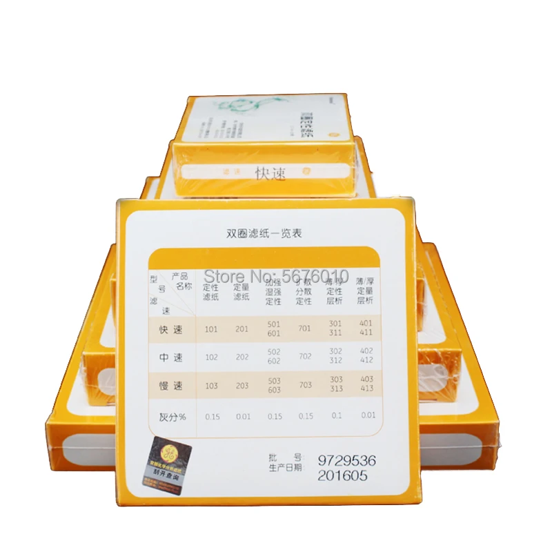 100 Stks/pak Snelle/Medium/Slow Speed Kwalitatieve Filter Test Papier Dia 7Cm/9Cm/11cm/12.5Cm/15Cm/18Cm Voor Lab Trechter Gebruik