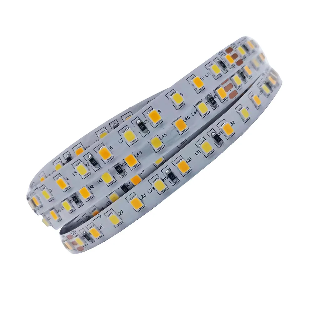 3 años de garantía CRI 95 CCT 24V luces de tira LED para dormitorio No impermeable 120LED/m longitud 5m ancho 8mm unidad de corte 10cm