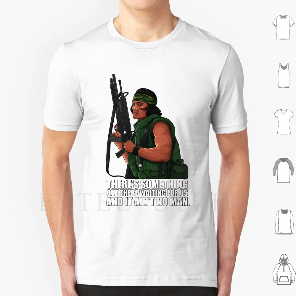 There's Something Out There Waiting For Us' T Shirt Men Cotton 6xl Billy Sole Soldier 1980s 80s Horror Pop Culture Vector Sci