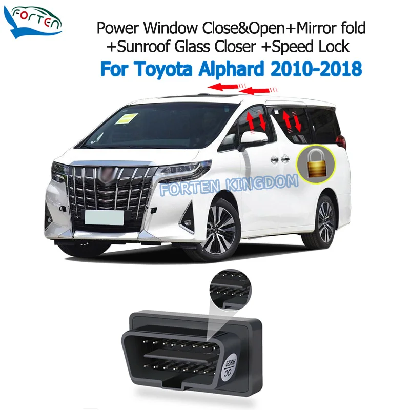 

Car Auto Window Close & Open Sunroof Glass Closer and Speed Lock Kit For Toyota Alphard 2010-2018