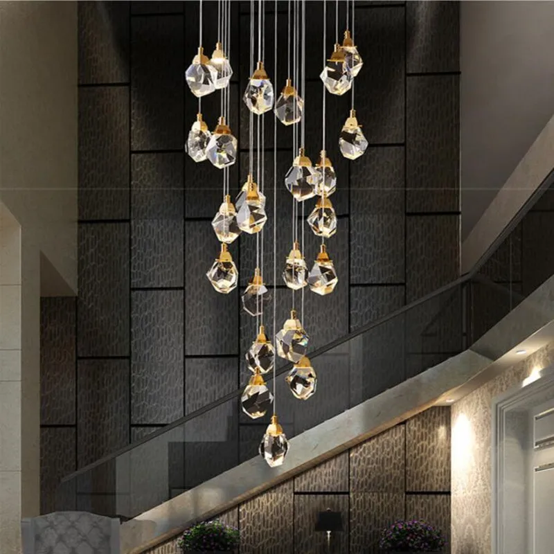 

AC110-220V Crystal Led Pendant Lights Nordic Living Dining Room Bar Kitchen Hanging Lamps Luminaire Indoor decor Light Fixtures