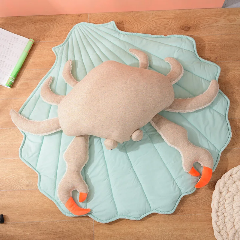 Nordic Crab Shape Stuffed Toys Animal Baby Plush Comfort Dolls Soft Cushion Pillow Home Decor Bed Baby Sleeping Nursery Toys