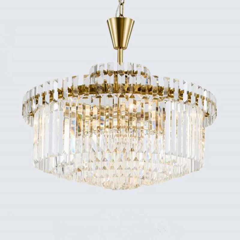 New lighting item large chandelier crystal chandeliers LED luminare AC110V 220V gold dining room living room chandeliers