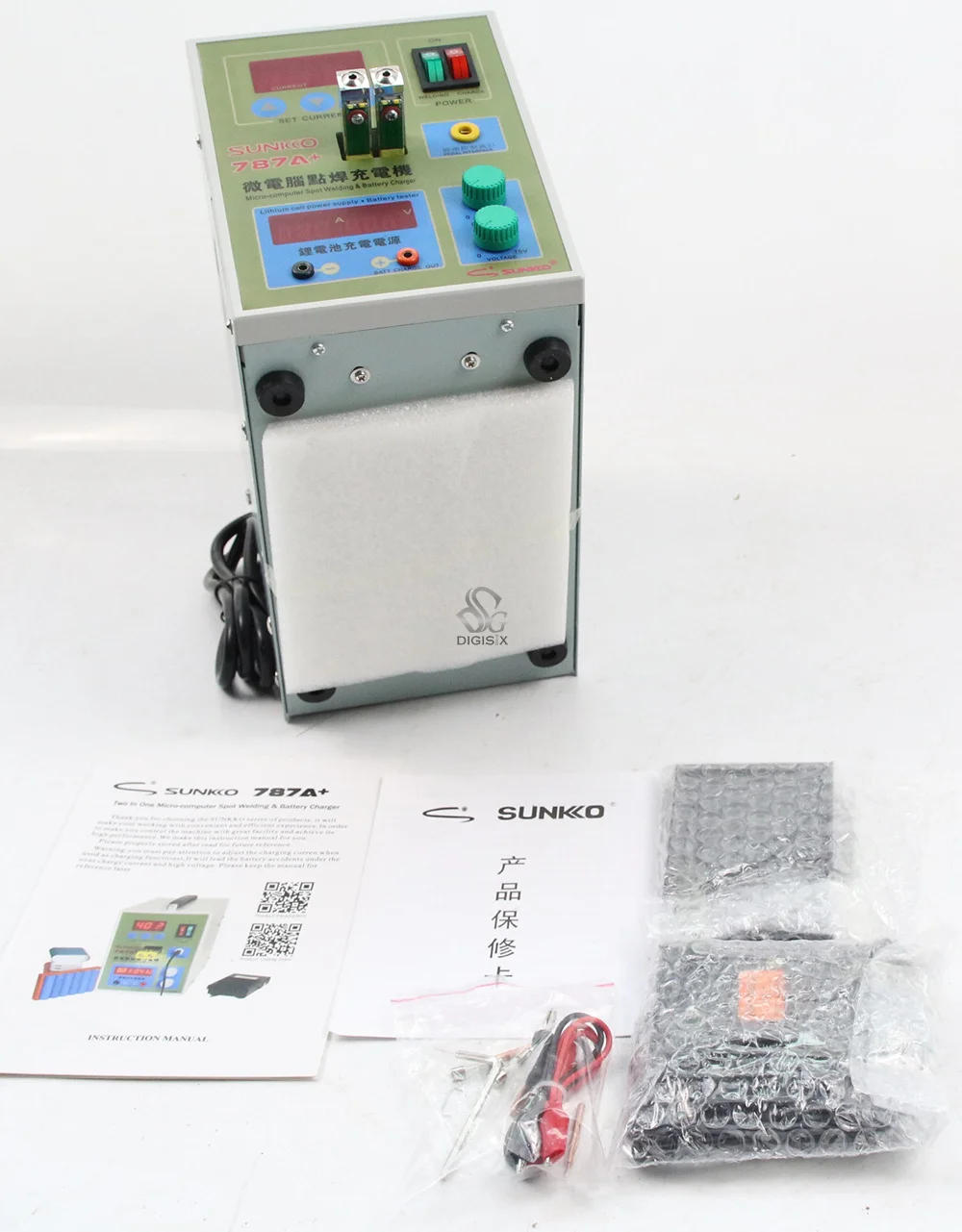 Sunkko 787A+ 220V Battery Spot Welder Pulse Welding Machine for 18650 Lithium-ion Battery Packs 0.05 - 0.2 mm