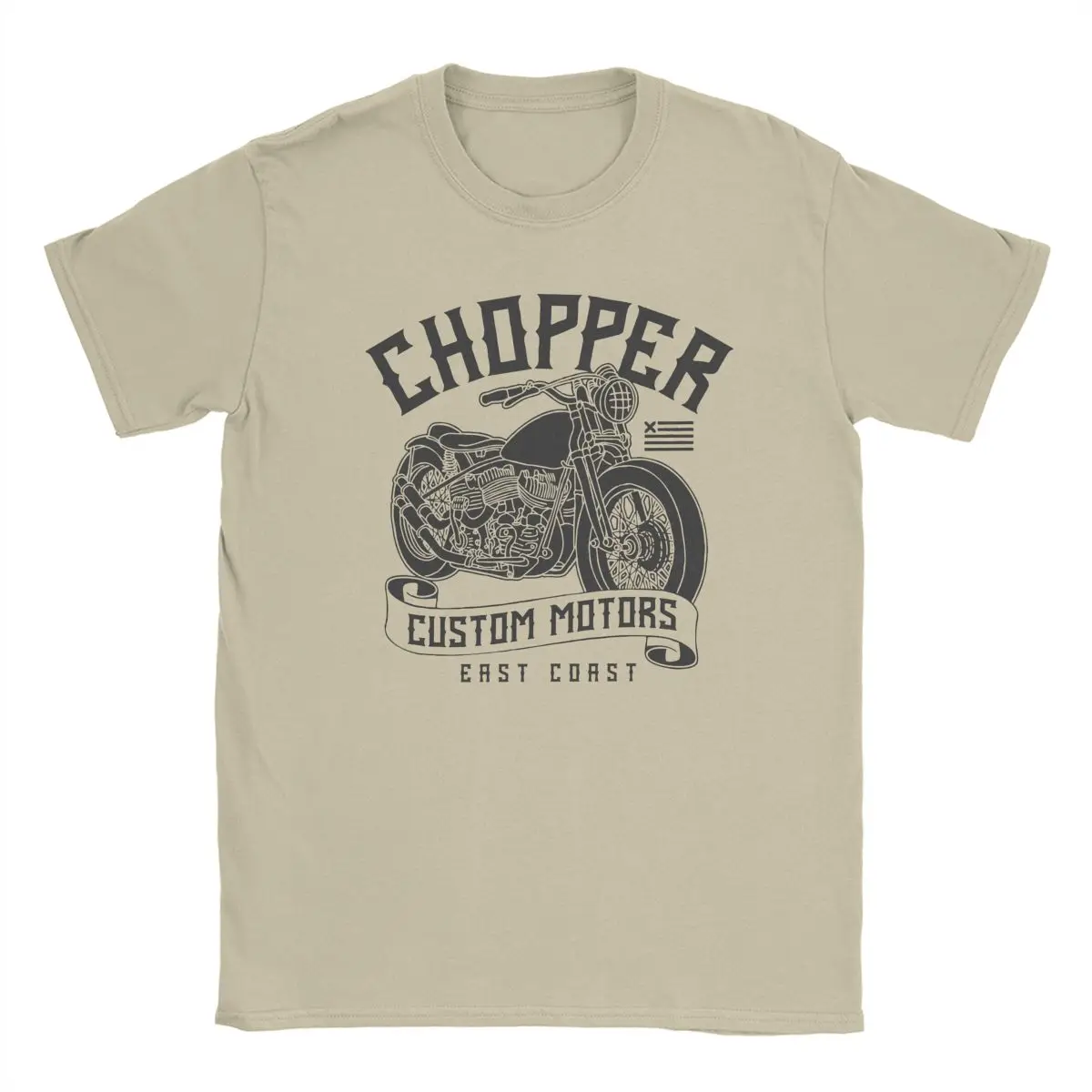 Novelty Chopper Custom Motor Motorcycle T-Shirts Men Pure Cotton T Shirts Biker Ride Short Sleeve Tee Shirt Classic Clothes