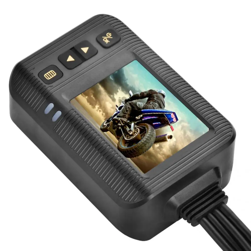 

Durable 1 Set Great 2-Inch 120 Degrees Motorcycle Dash Cam Waterproof Motorcycle DVR Divi-Screen Display for Tourist