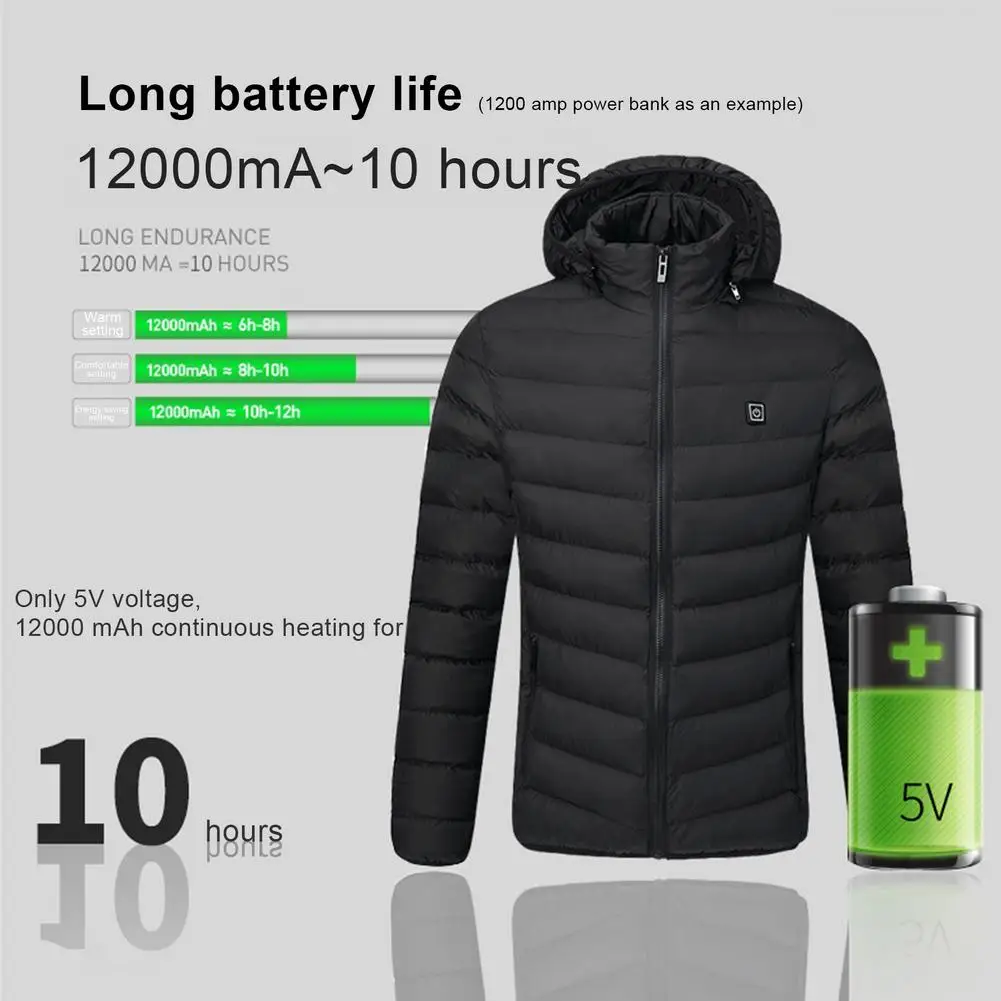 Electric Heating Vest Windproof Heating Jacket USB Warmth Riding Camping Fishing Fishing Heating Vest