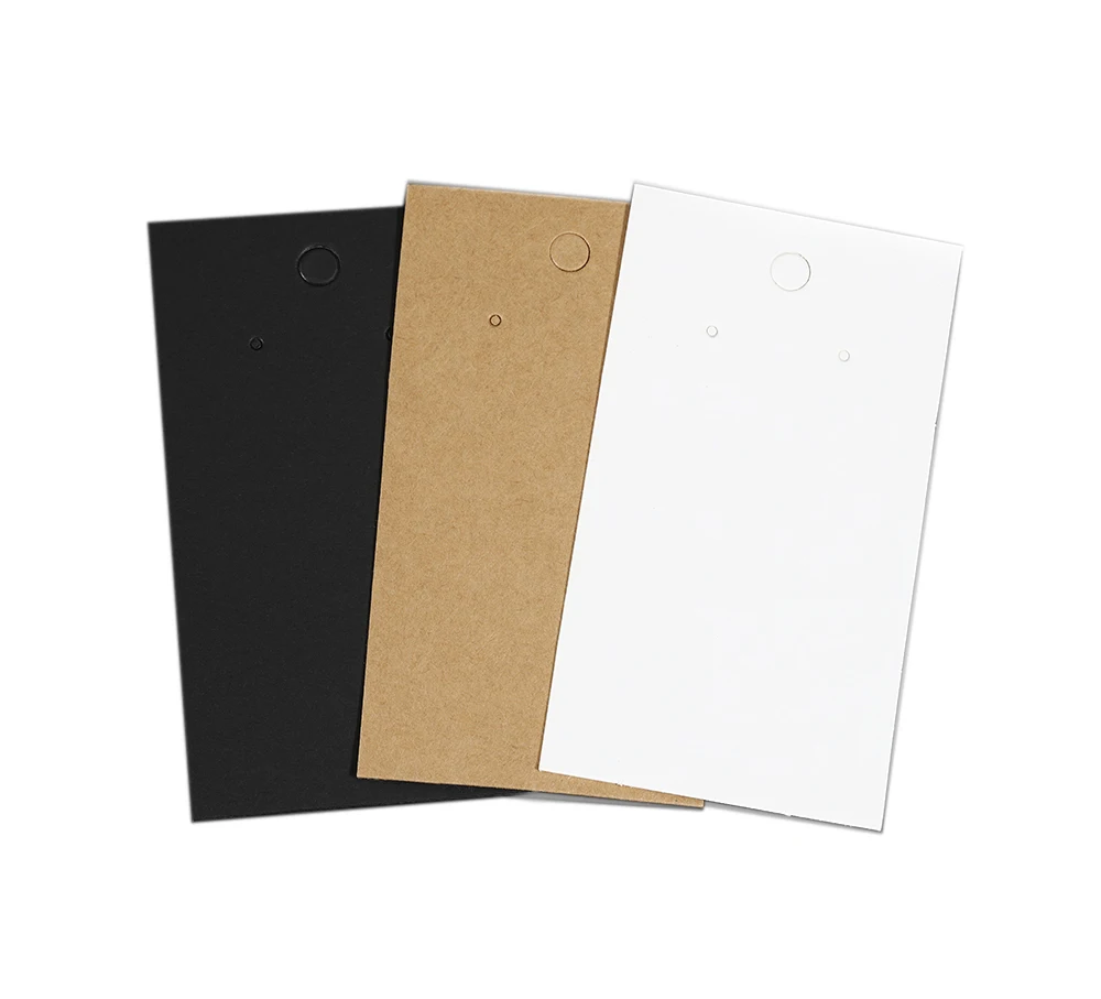 50pcs 5x9cm Earring Display Card Earring Card Holder Blank Kraft Paper Tags Ear Studs Long Drop Card for Jewelry Display Card