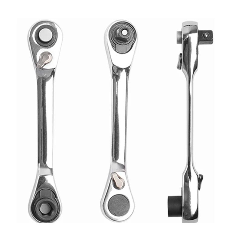 1/4"Mini Ratchet Wrench Batch Head Handle Small Fly Socket Wrench Double-Ended Torque Wrench Spanner Hand Repair Tools