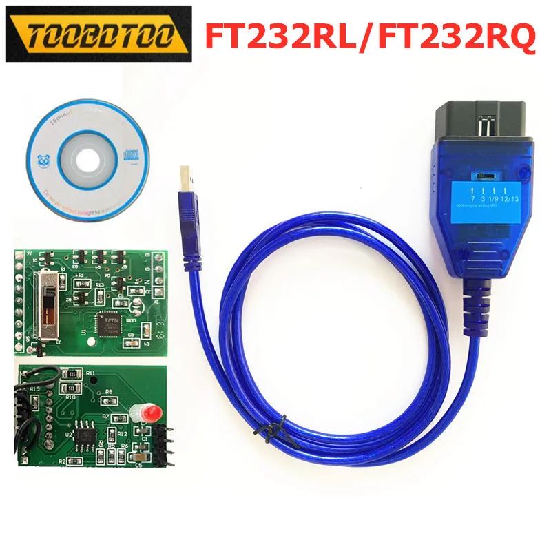 6 Ways Switch Chip FT232RL FT232RQ FTDI For Fiat KKL For VAG 409 OBD2 Car Diagnostic Cable For VAG KKL 409 USB Interface