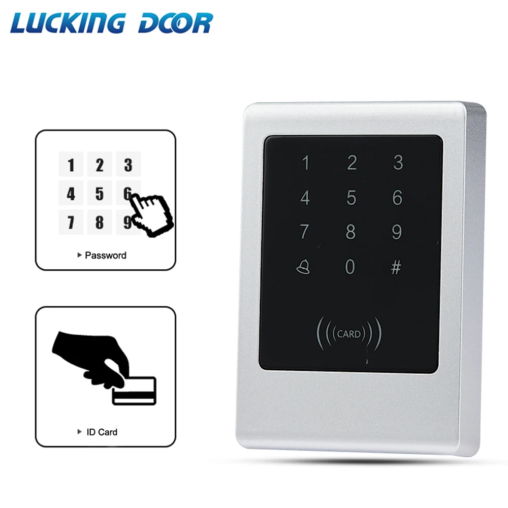 

LUCKING DOOR Waterproof 125KHz RFID Access Control Touch Metal Smart Keyless Lock Card Reader Electronic Door Lock Gate Opener