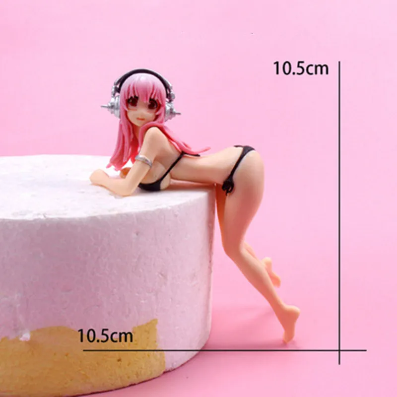 

Japan Anime Soniani -SUPER SONICO THE ANIMATION 10cm SUPERSONICO pvc Cake Decoration Decoration models gifts