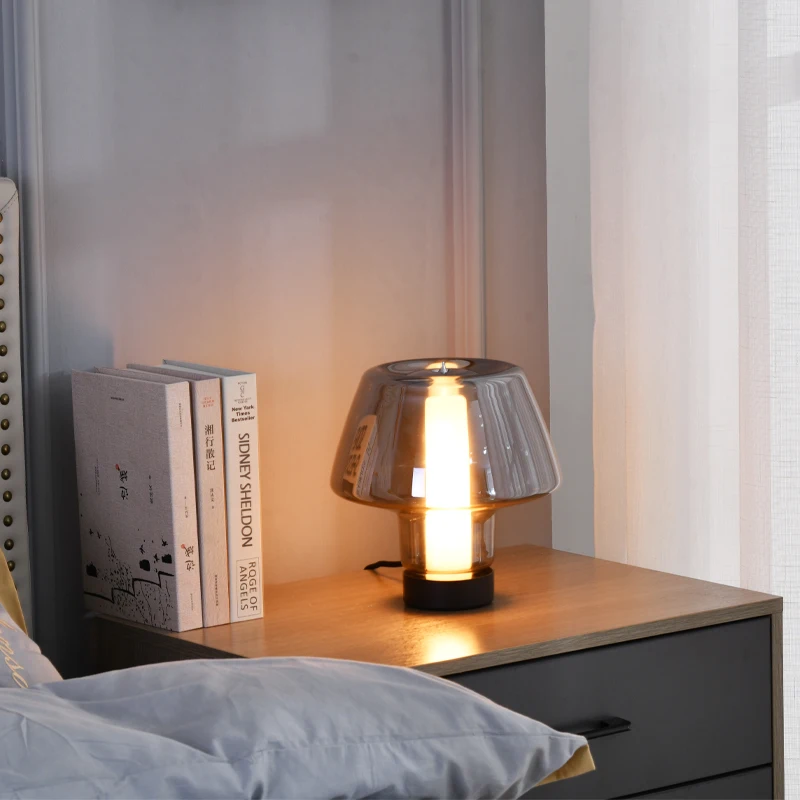 SimPL-Nightstand Dimmer, Mushroom Bedside Lamp,