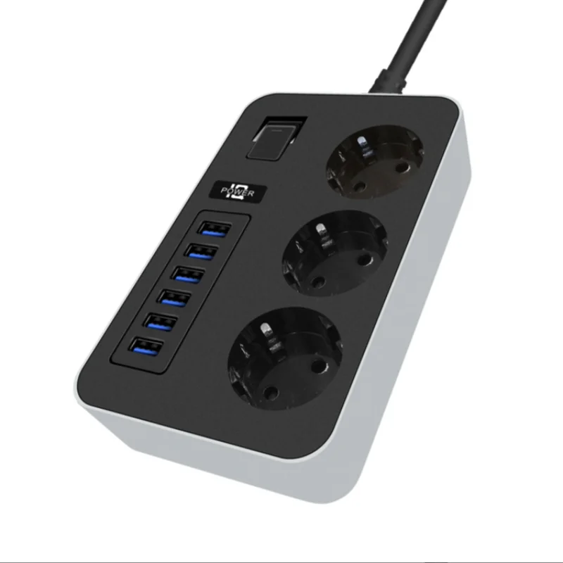 

British Standard USB Socket Panel,Multi-function Socket 6 USB,Electrical Socket Extension Power Strip Surge Protection Switch