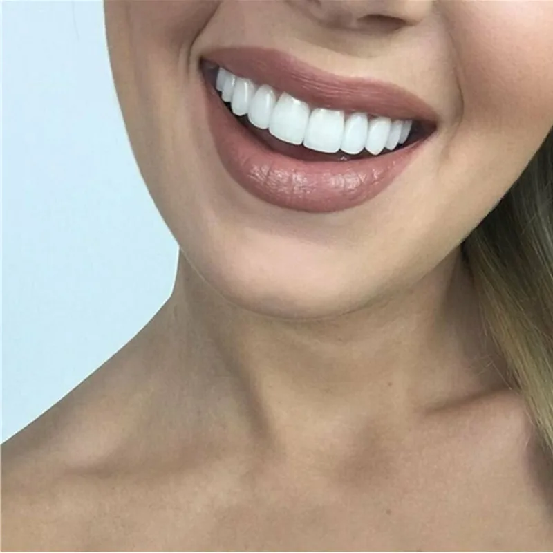 Snap Smile cubierta de dientes falsos superior, carillas de sonrisa perfectas, ajuste cómodo, equipo de blanqueamiento de dentaduras postizas