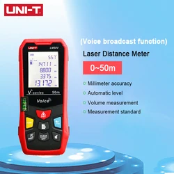 UNI-T UNIT LM50V/70V Laser Range Finder Electronic Ruler with Voice Broadcast Function 50m Range USB Charging 2.0-inch Display
