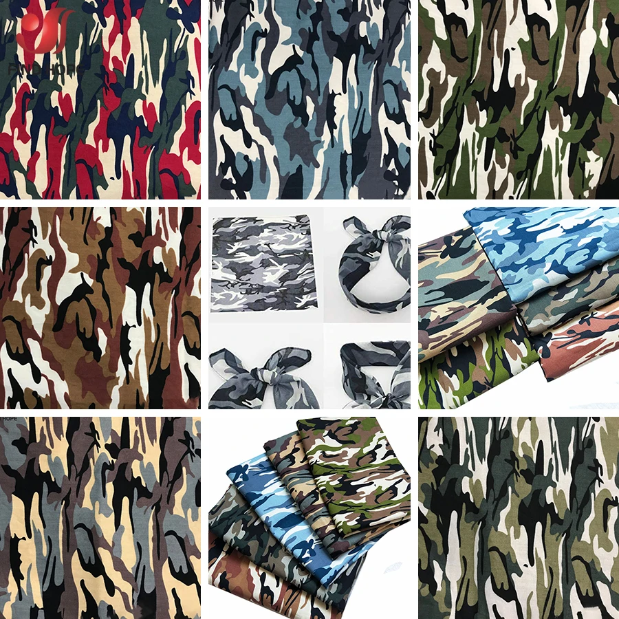 145cm * 50cm 100% bawełna popelina kamuflaż zieleń wojskowa Camo tkanina z nadrukiem pikowanie szycie odzieży sukienka Craft DIY