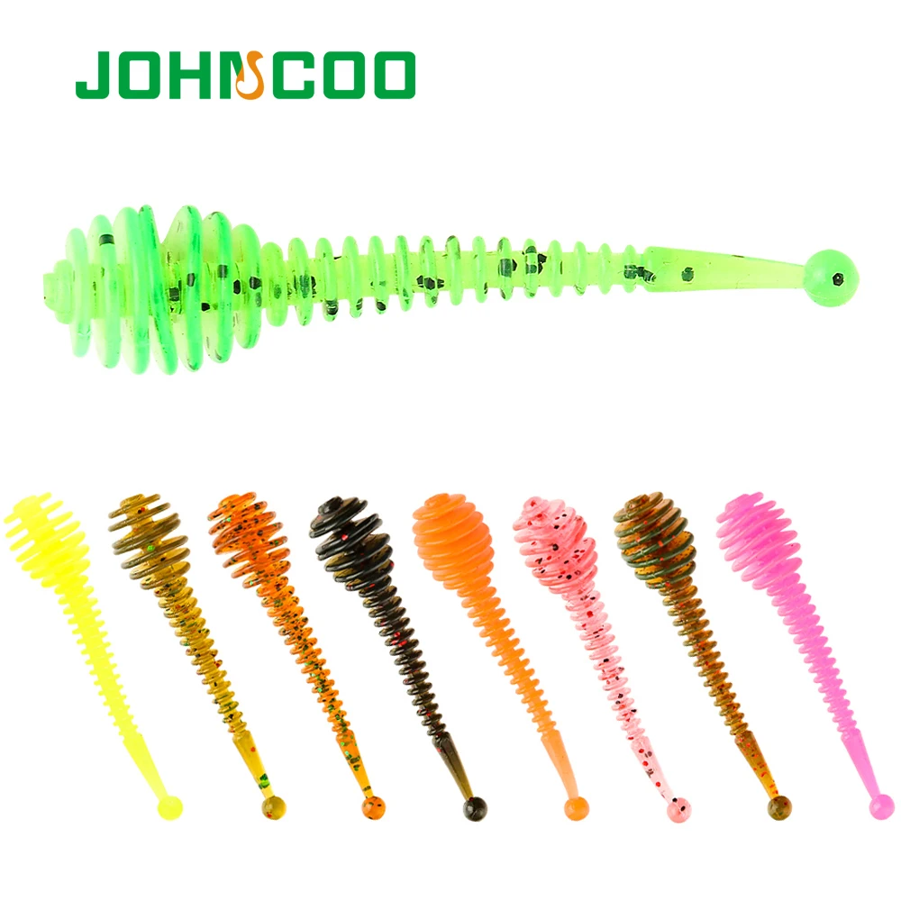 JOHNCOO UL Fishing Floating Fishing Lure TPR Soft Silicone Lure 0.85g 1.3g Soft Bait 12pcs Swimbaits UL Jigging Lure Trout Lure