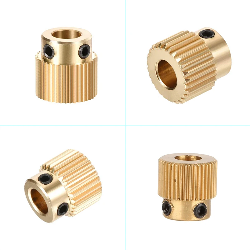 5Pcs/Lot  Ender-3 CR-10 3D Printer Extrusion Wheel Brass gear wheel 40/26 Tooth Gear for CREALITY 3D Printer Extruder filament