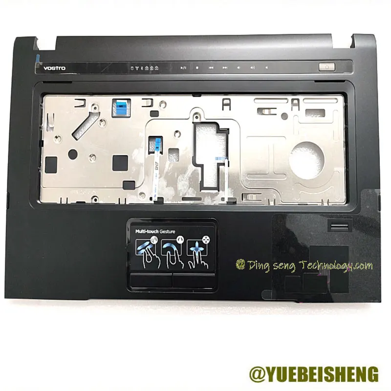 

YUEBEISHENG Used case For DELL VOSTRO 3500 V3500 Palmrest keyboard bezel upper cover FP hole with Touchpad 0C5CHX