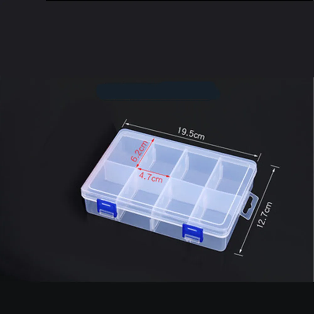 Combination transparent parts box rectangular small screw storage box jewelry box household sealed plastic box with lid
