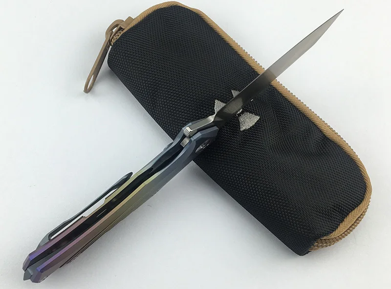 LEMIFSHE JK3287Ti cuchillo plegable EDC de titanio para acampada - imagen 5
